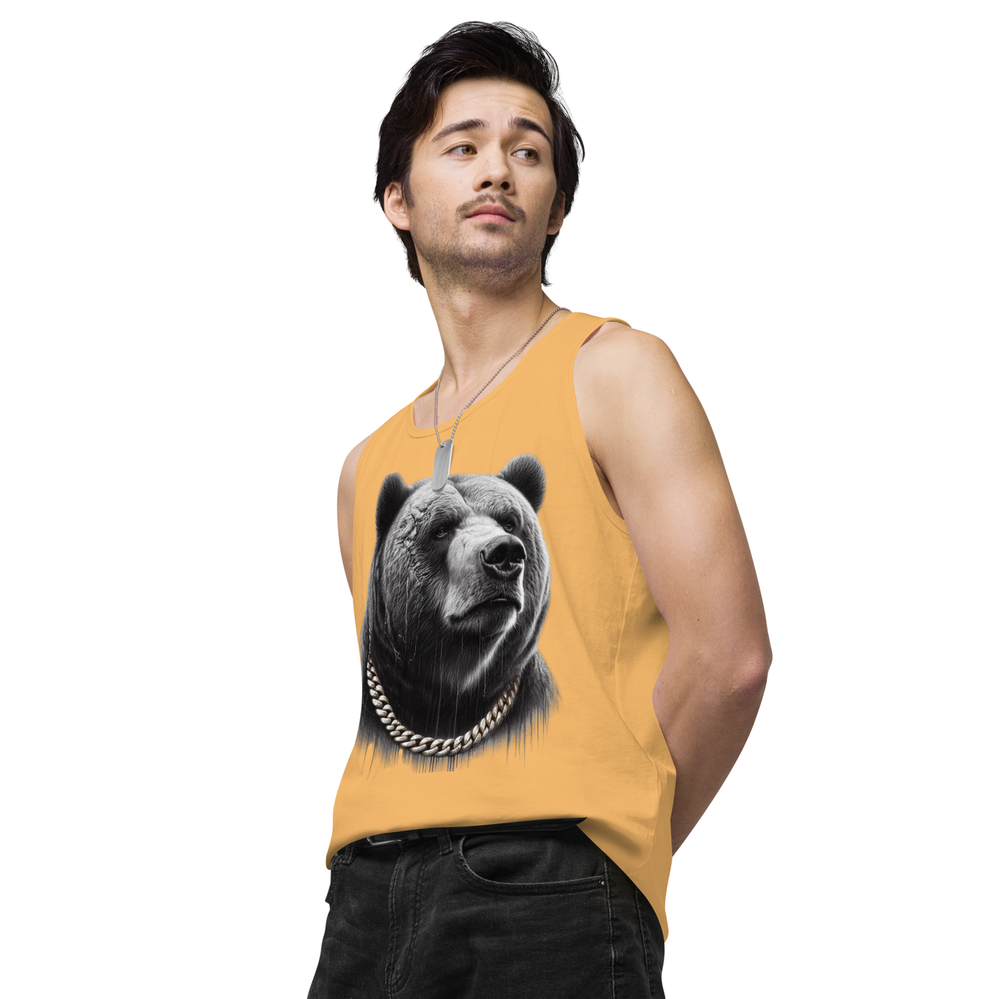 Men’s premium tank top, Cali Grizzly Bear 2.0
