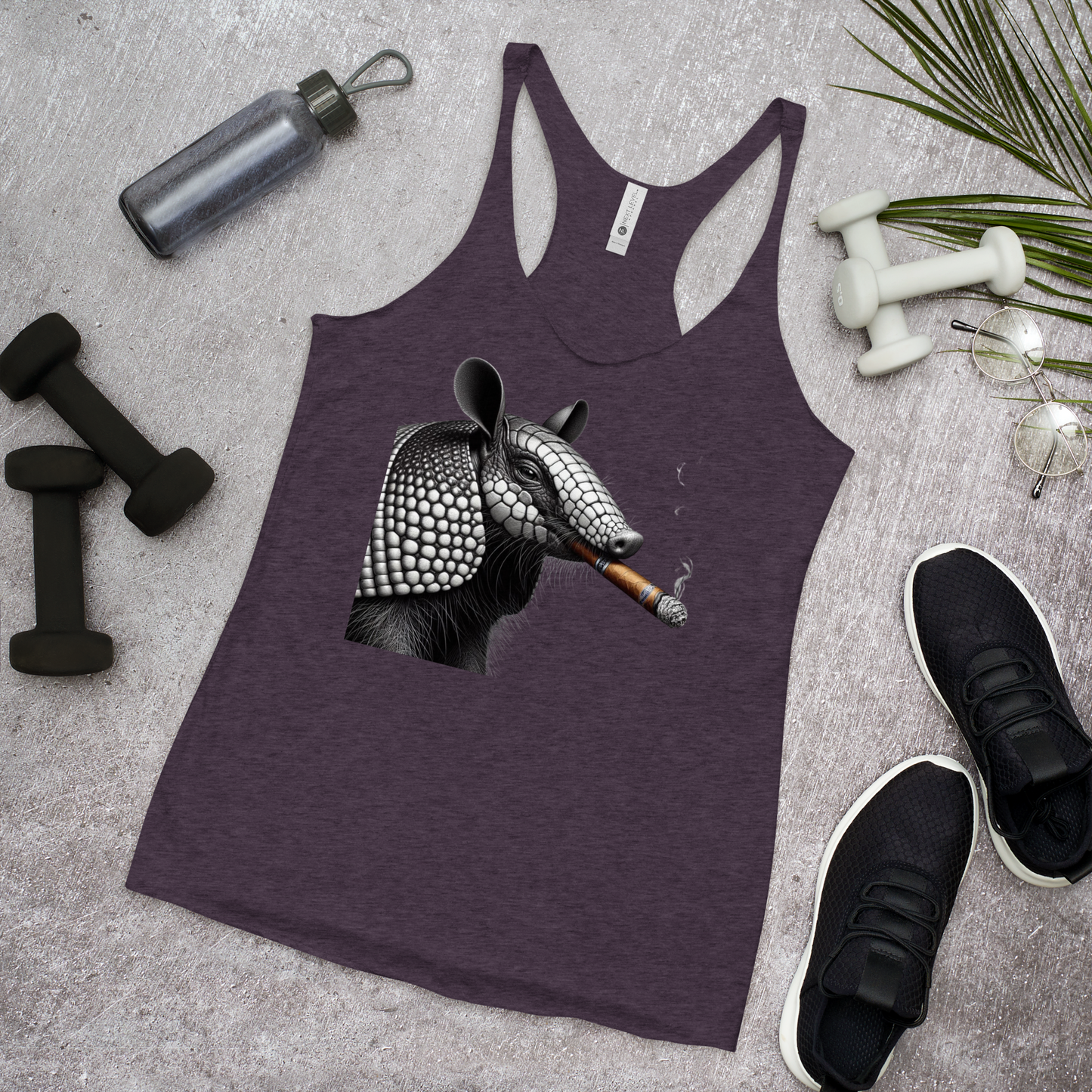 Women's Racerback Tank, Armadillo Cigarillo