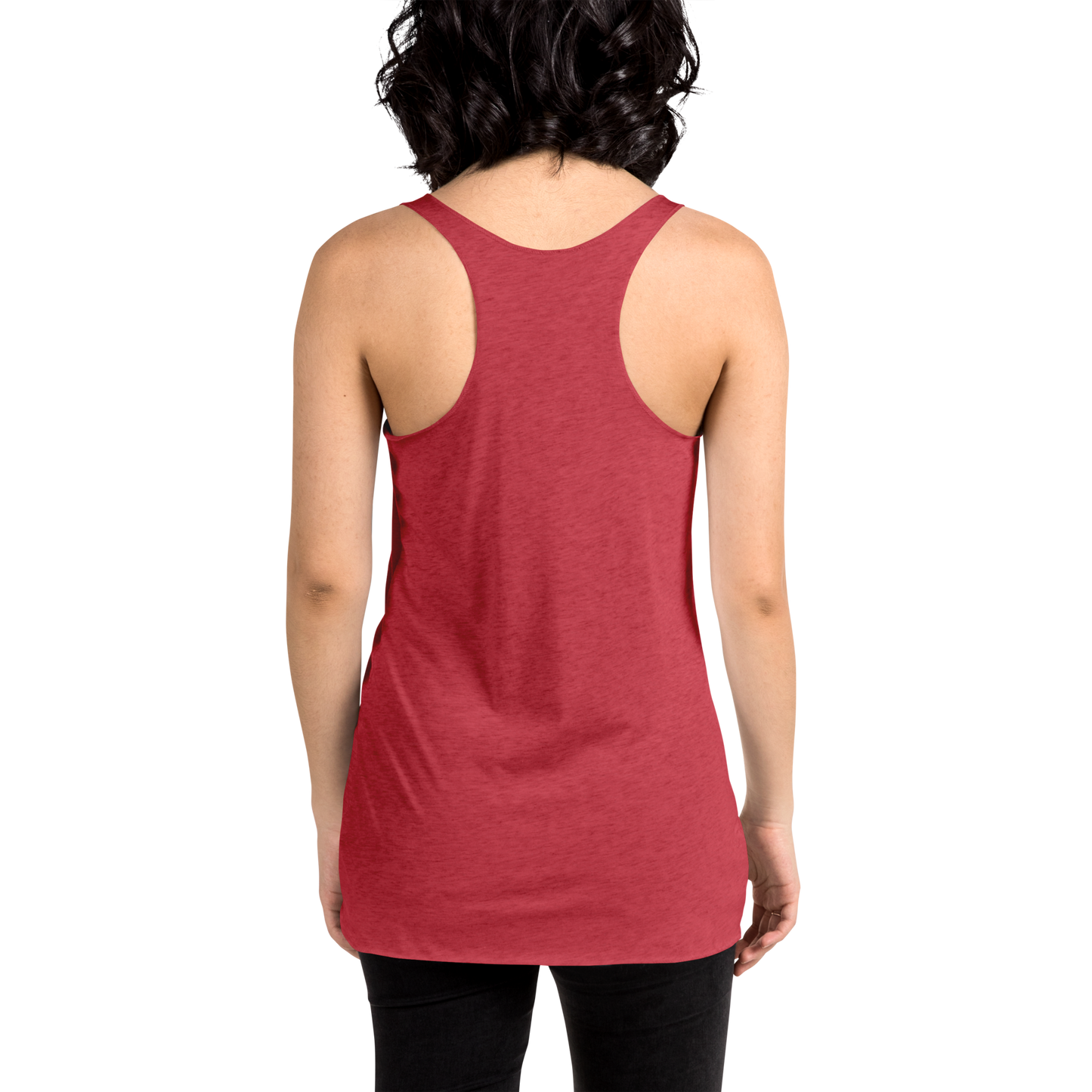 Women's Racerback Tank, Beware of Orange Cat_white letters