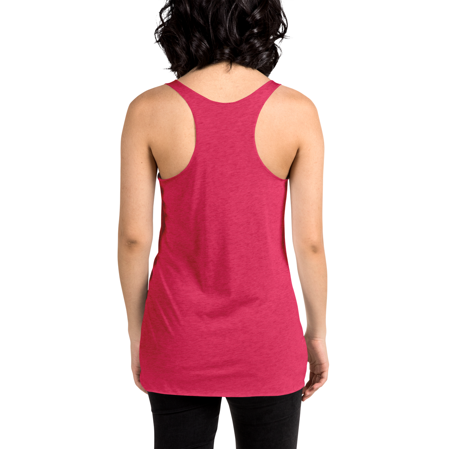 Women's Racerback Tank, Beware of Orange Cat_black letters