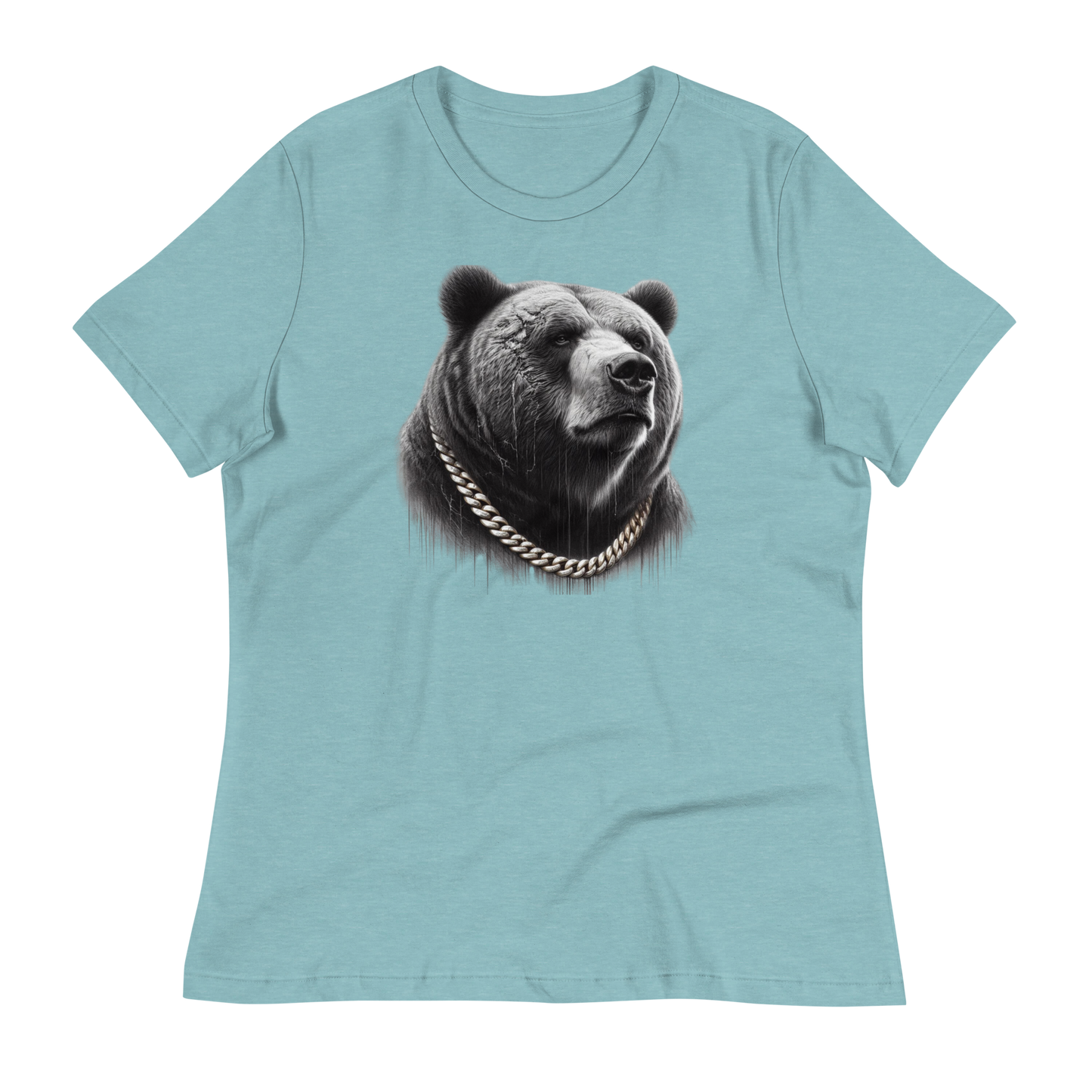 Women's Relaxed T-Shirt, Cali Grizzly Bear 2.0