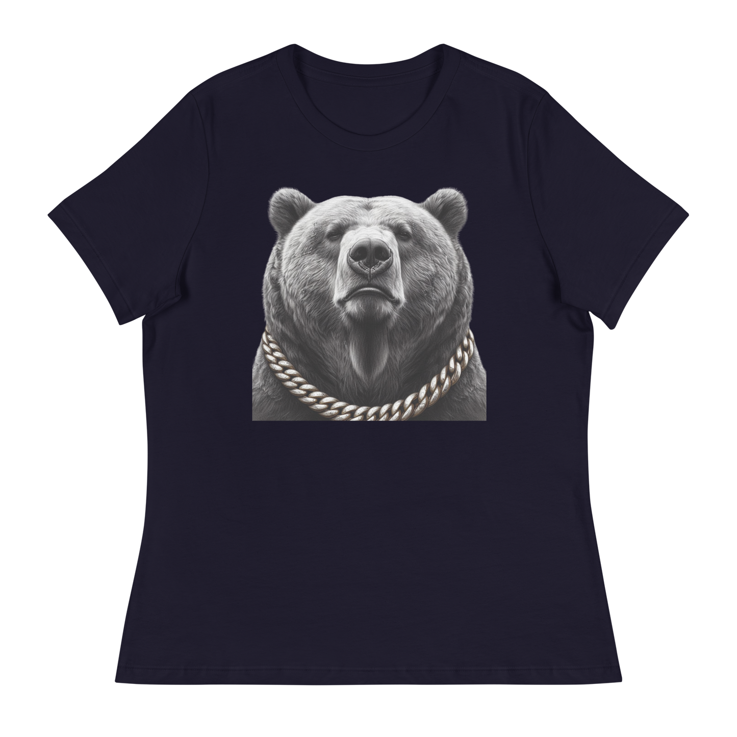 Women's Relaxed T-Shirt, Cali Grizzly Bear